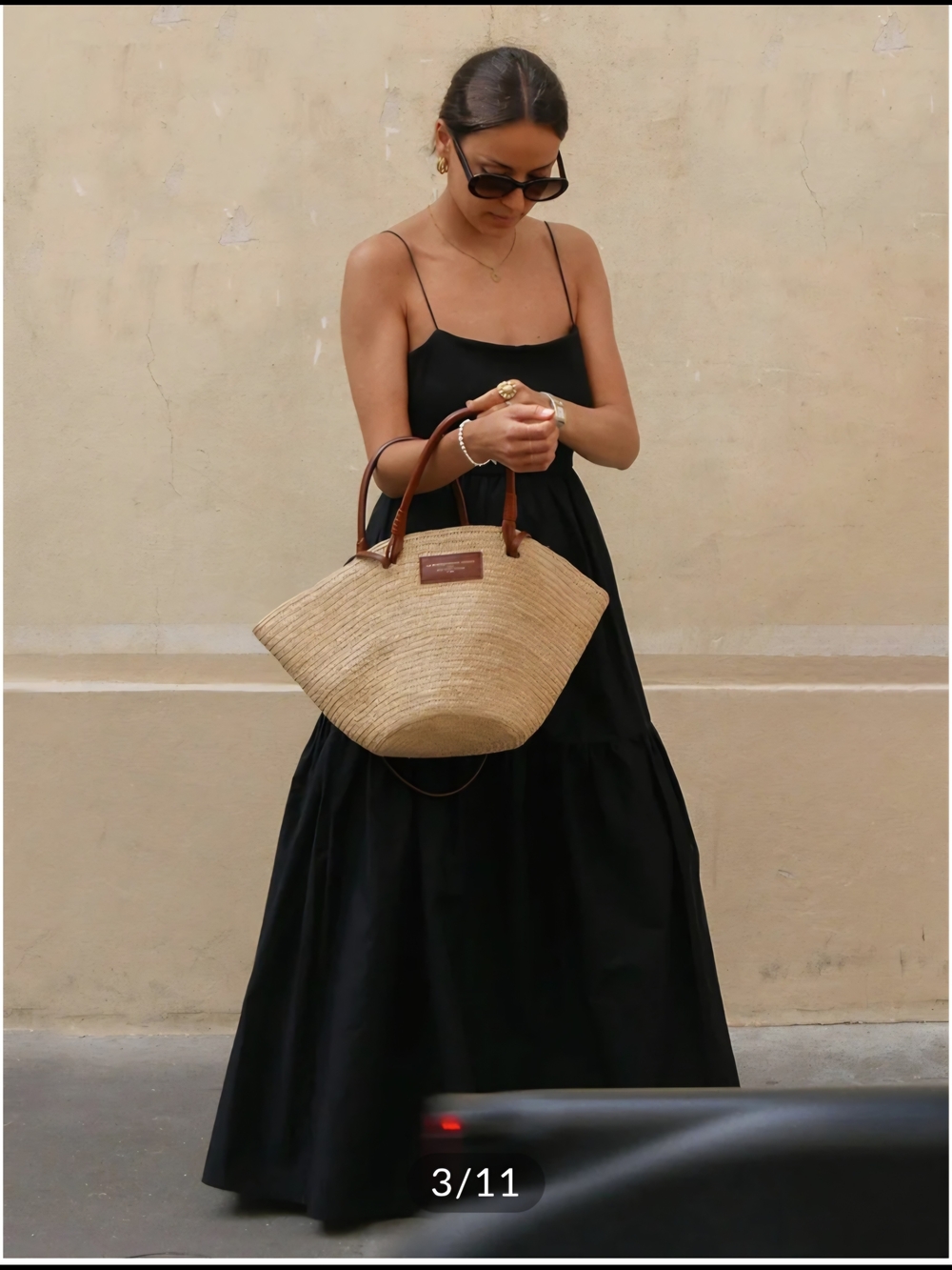 Commense Black Maxi Slip Dress